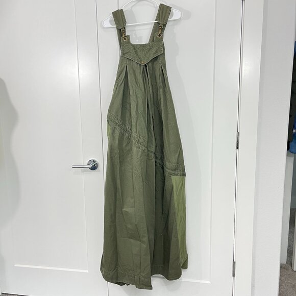 Osklen Small Olive Green Military Utility Overalls Parachute Dress - Picture 6 of 15